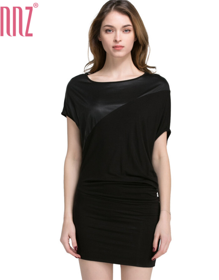 HUNNZ 2016夏季新款 紅色不對稱蝙蝠袖包臀連衣裙，盡顯氣質與時尚