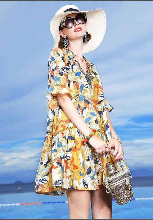 戛娜巨式2020新款寬松苧麻拼接裙子 探尋優(yōu)質(zhì)批發(fā)拿貨渠道